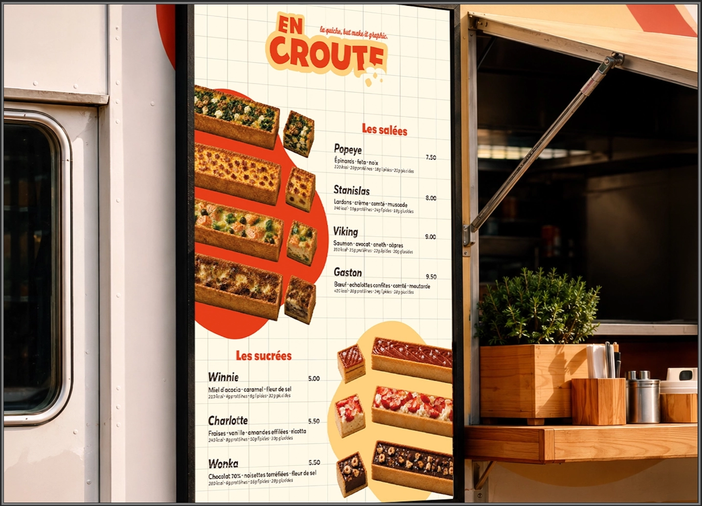En Croûte, menu