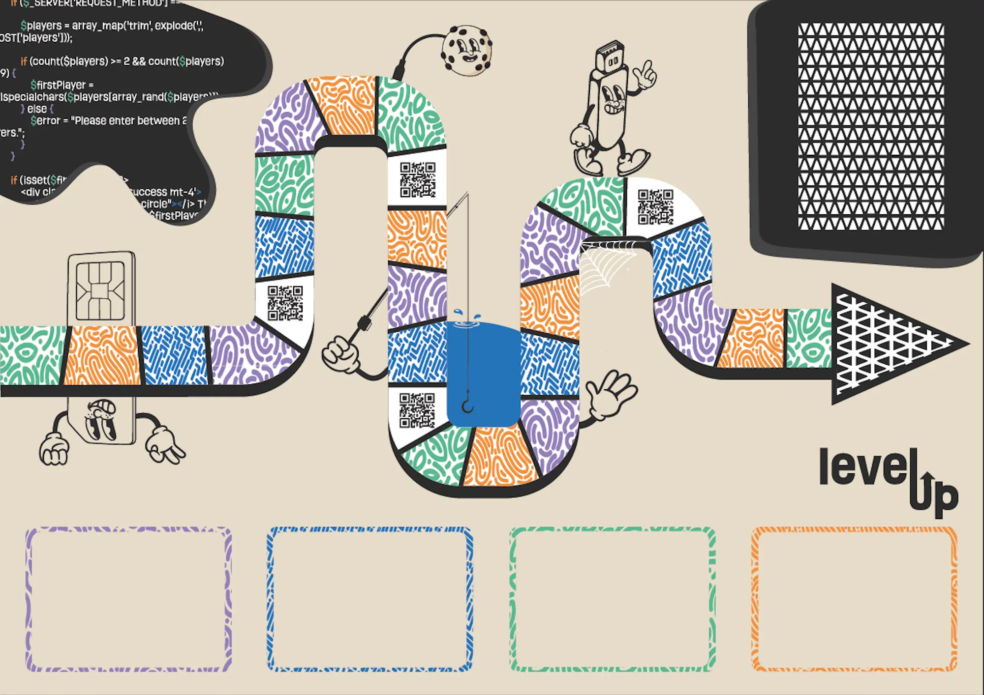 Level Up, gameboard